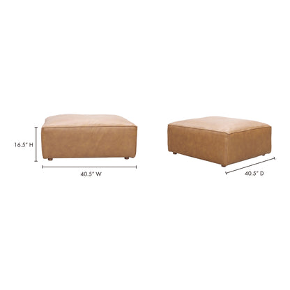 Form Ottoman Sonoran Tan Leather - view 9