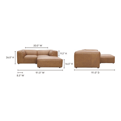 Form Nook Modular Sectional Sonoran Tan Leather - view 9