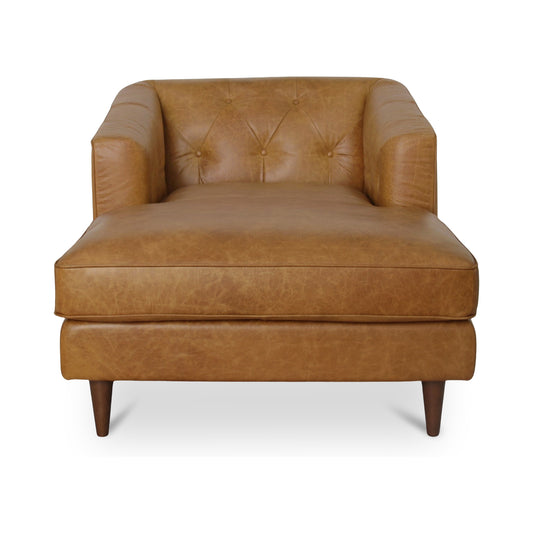 Dunmore Chaise Tan on white background