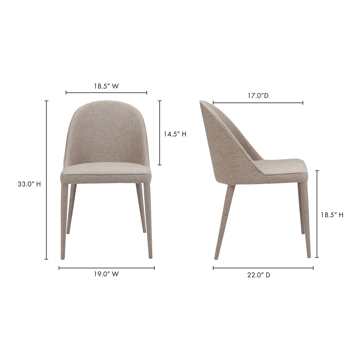 Burton Dining Chair Light Grey - Set of Two – image 5