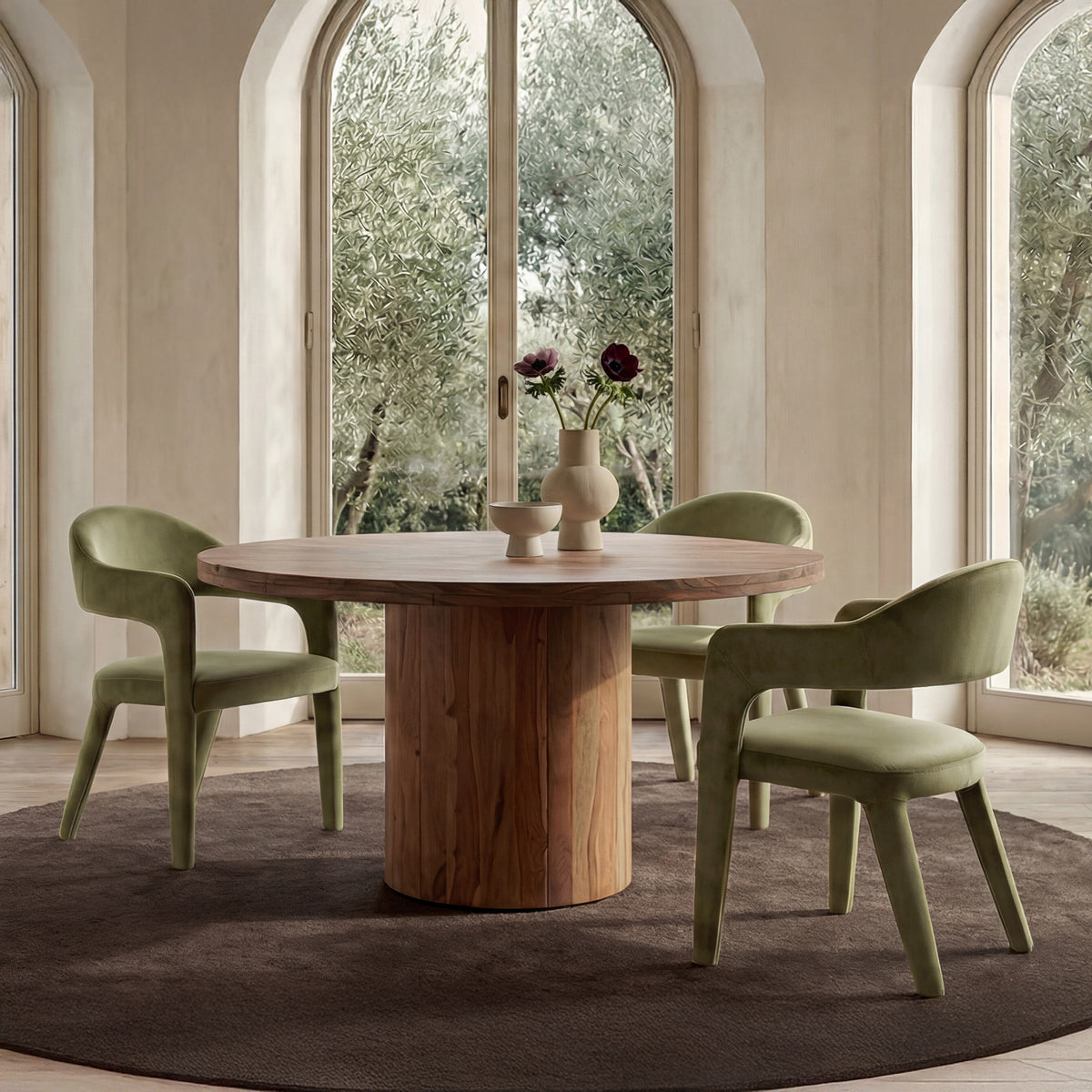 Martens Dining Chair Green Velvet - image 2