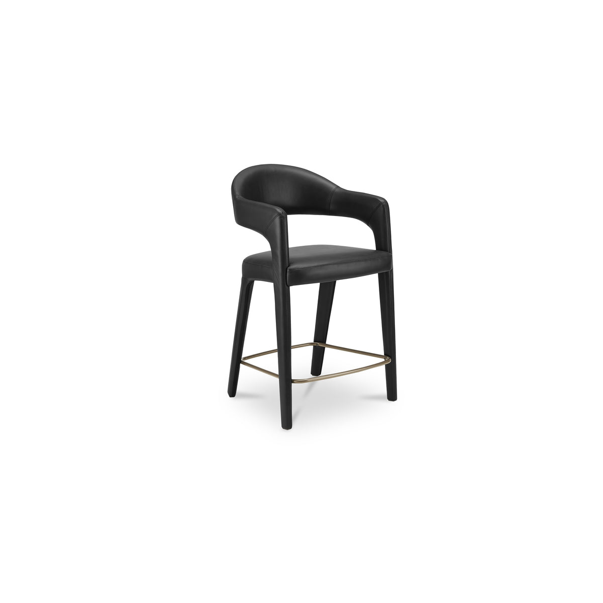Martens Counter Stool Black Leather - image 4