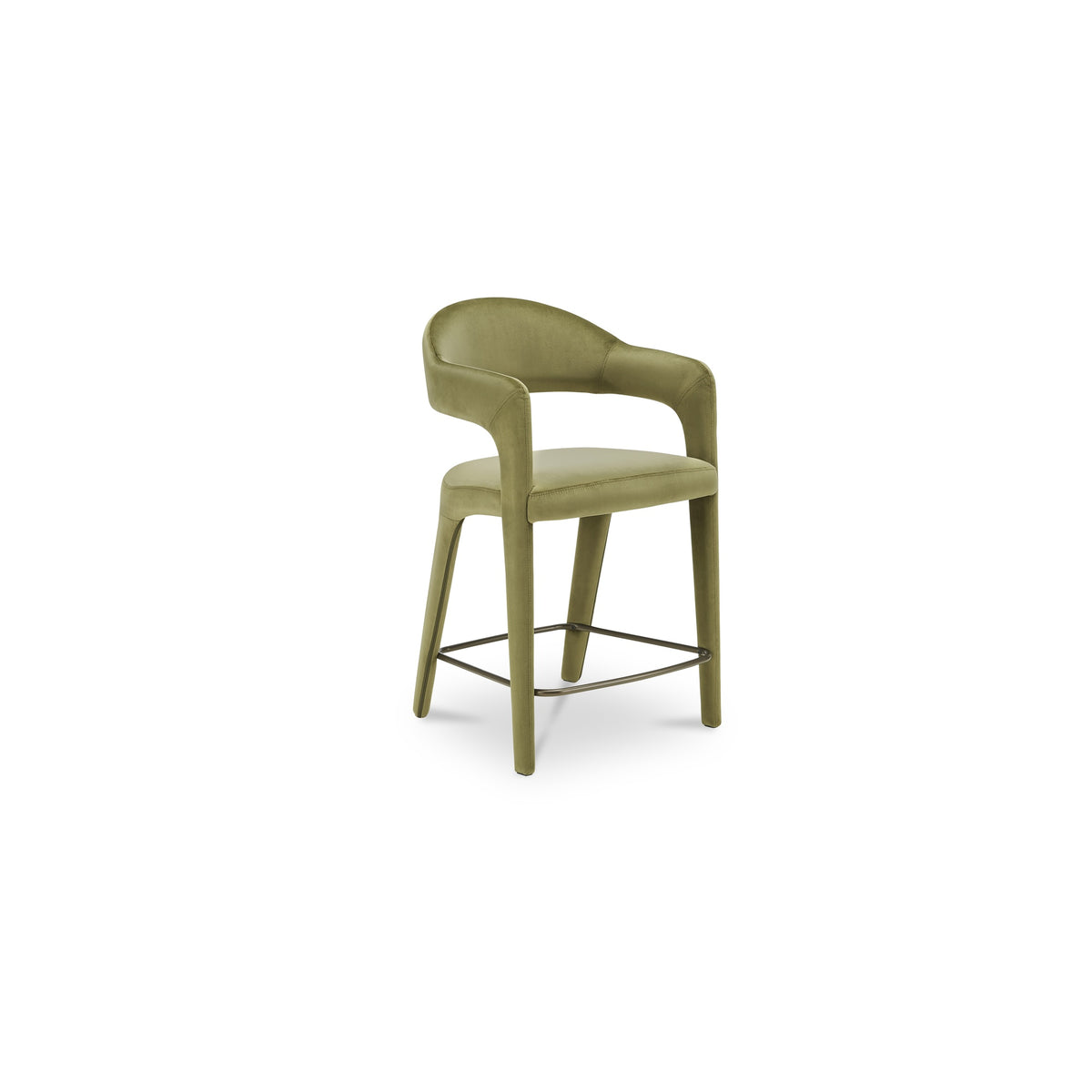 Martens Counter Stool Green Velvet - image 4