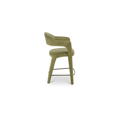 Martens Counter Stool Green Velvet - image 5