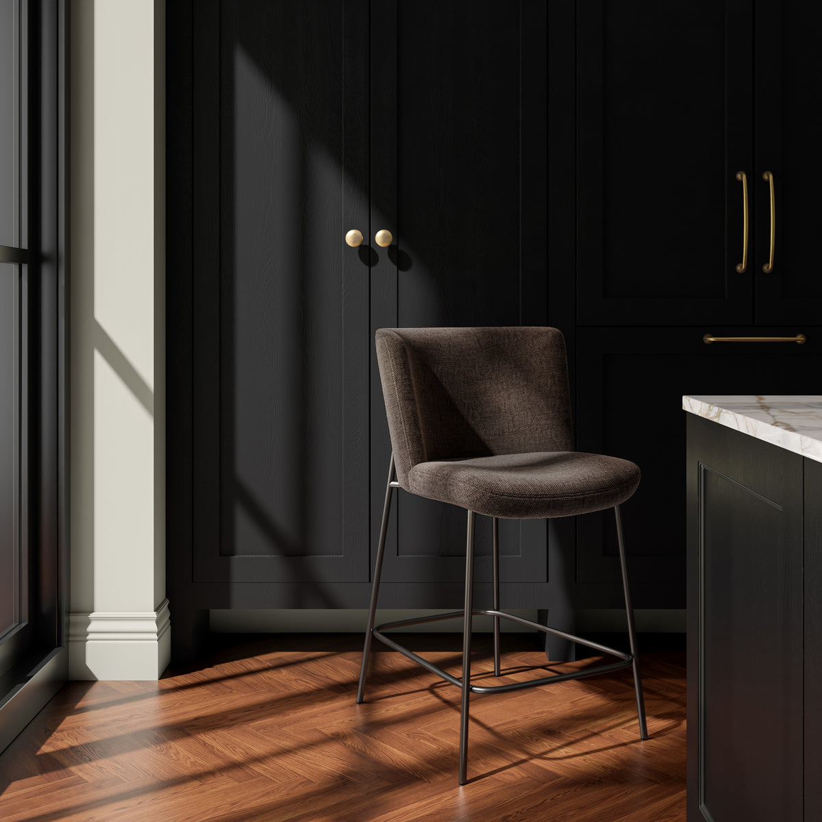 Early Counter Stool Dark Brown view 8