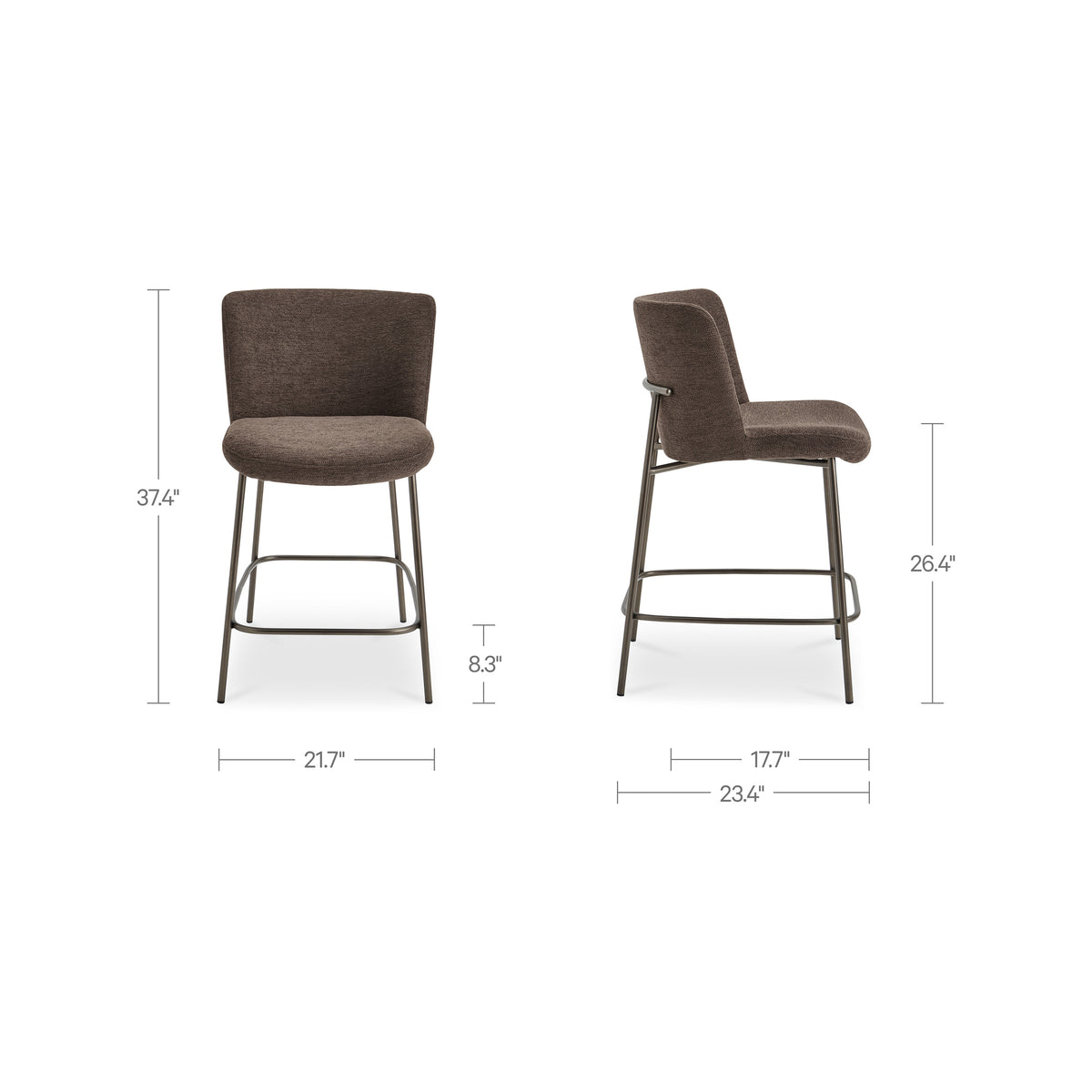 Early Counter Stool Dark Brown view 9