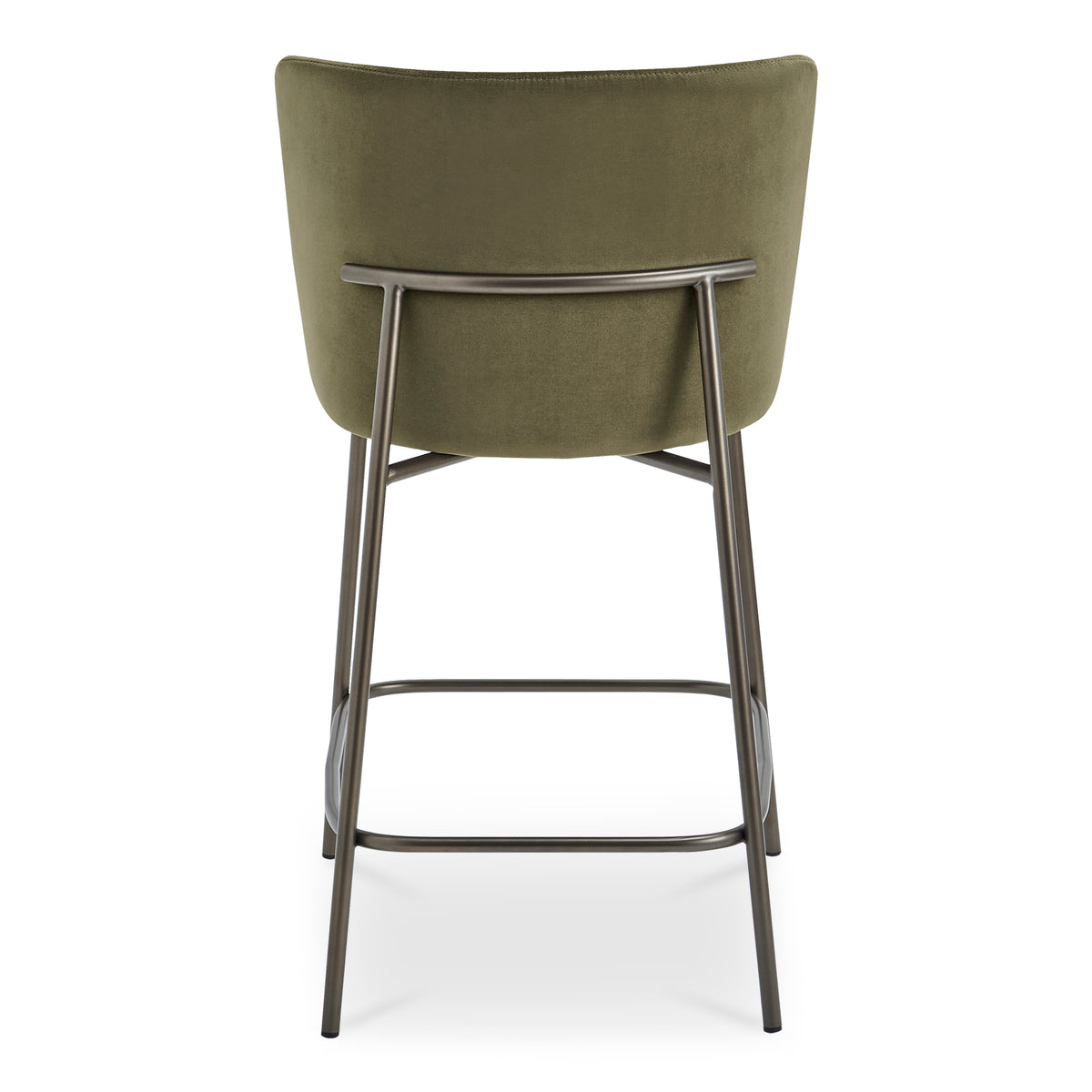 Early Counter Stool Faux Green Mohair view 5