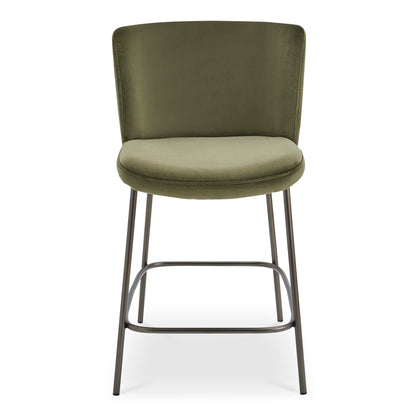 Early Counter Stool Faux Green Mohair product image