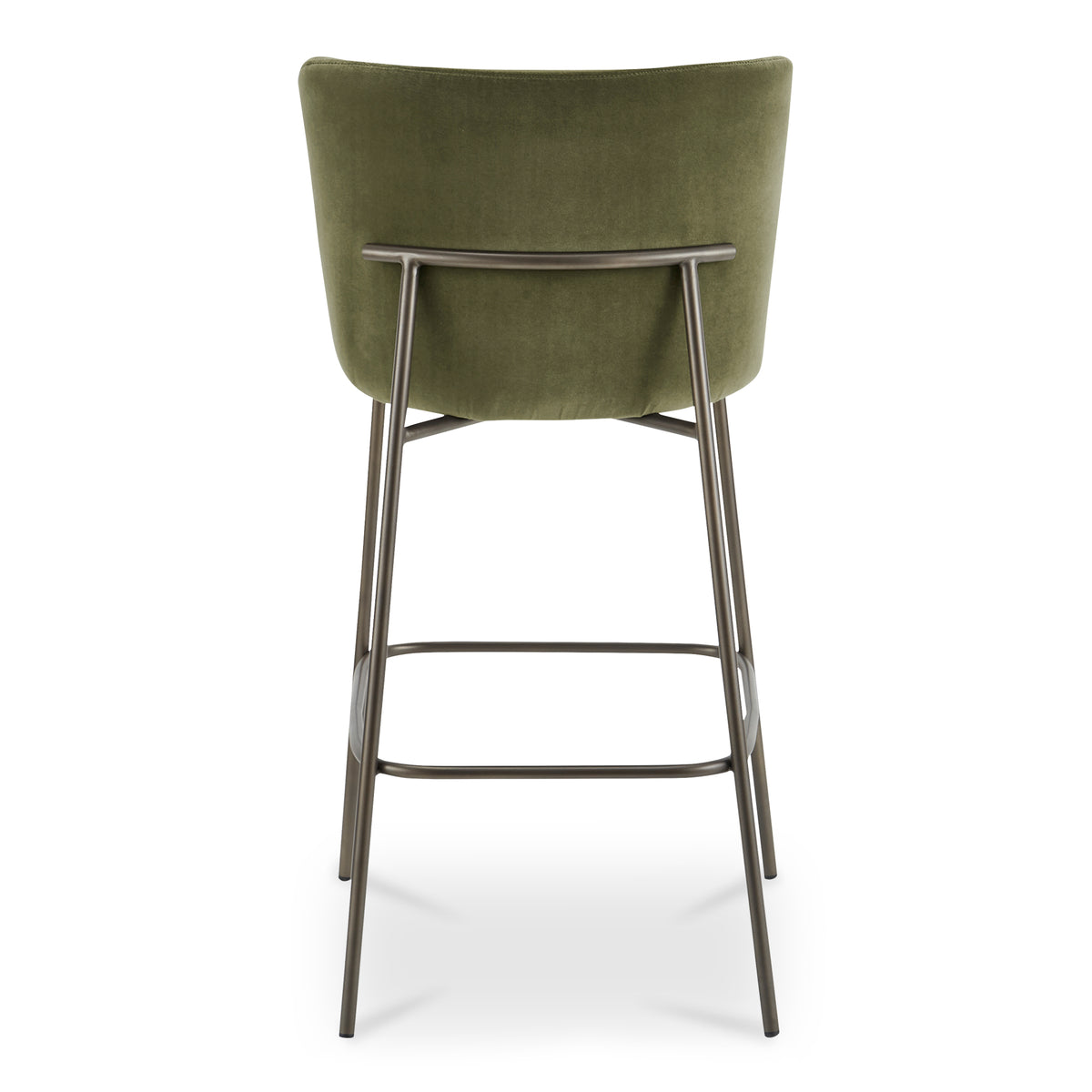 Early Bar Stool Faux Green Mohair view 5