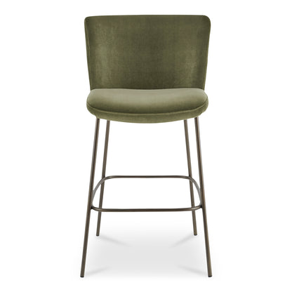 Early Bar Stool Faux Green Mohair product image
