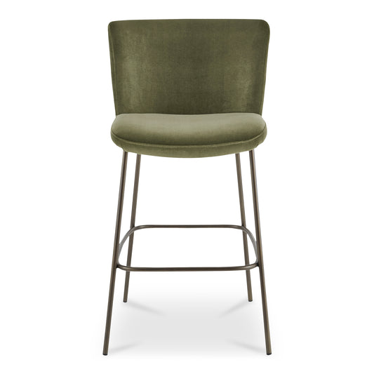 Early Bar Stool Faux Green Mohair product image