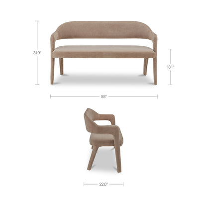 Martens Dining Bench Camel - image 3