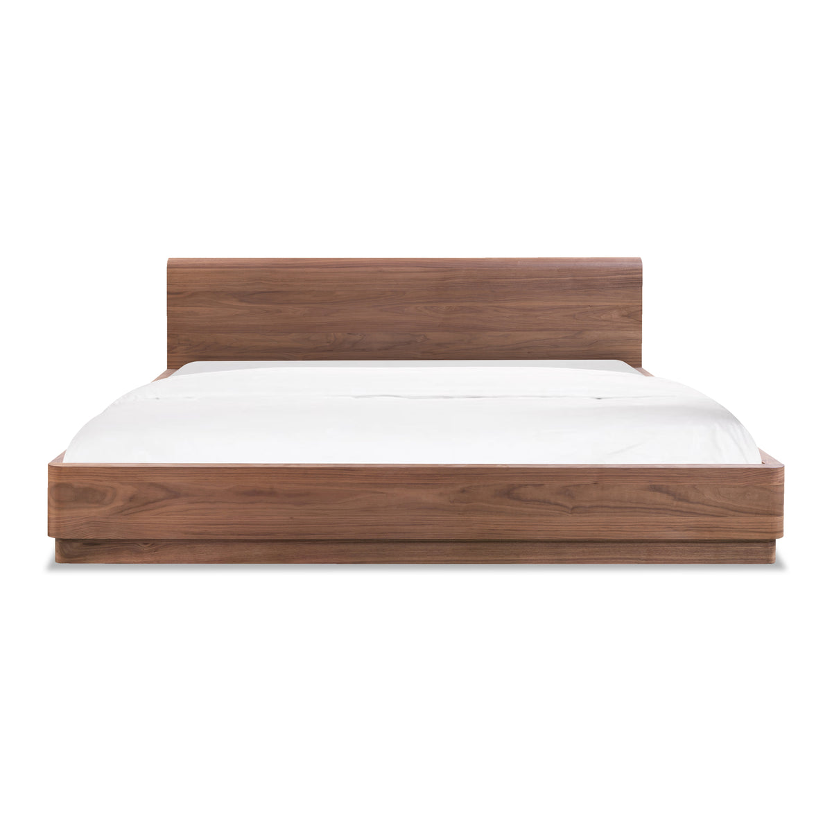 Round Off Queen Bed Walnut Brown - product image