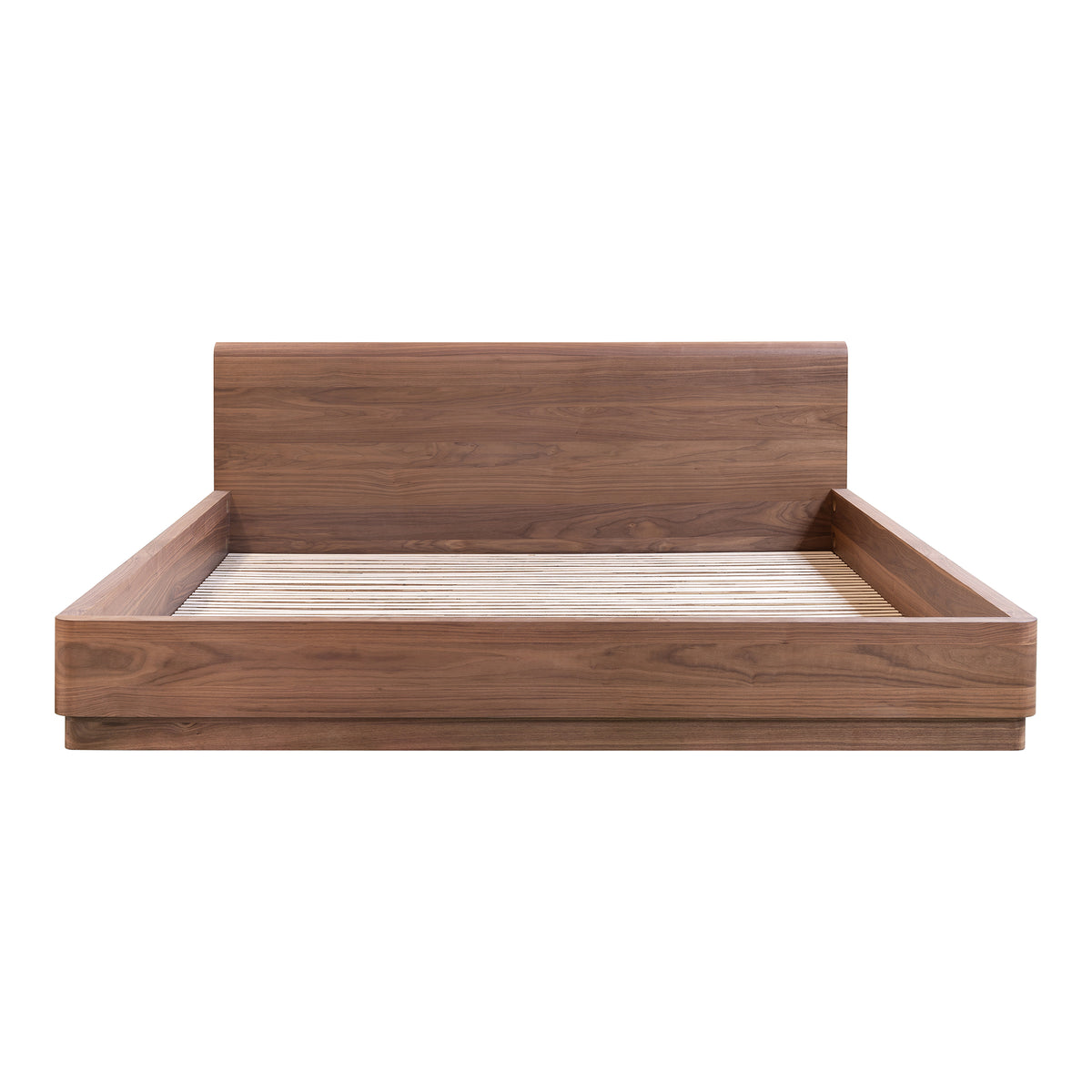 Round Off Queen Bed Walnut Brown - image 3