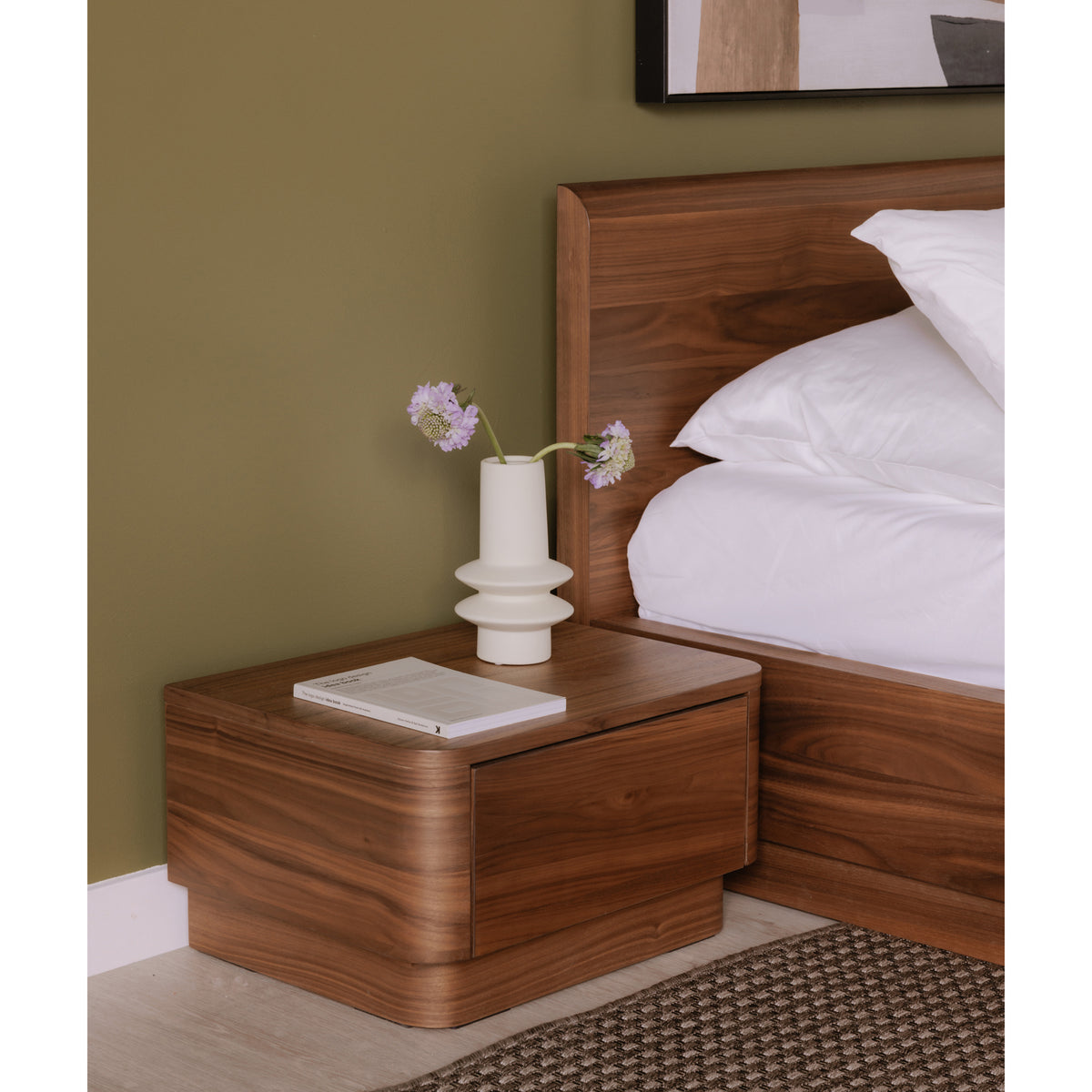 Round Off Queen Bed Walnut Brown - image 11