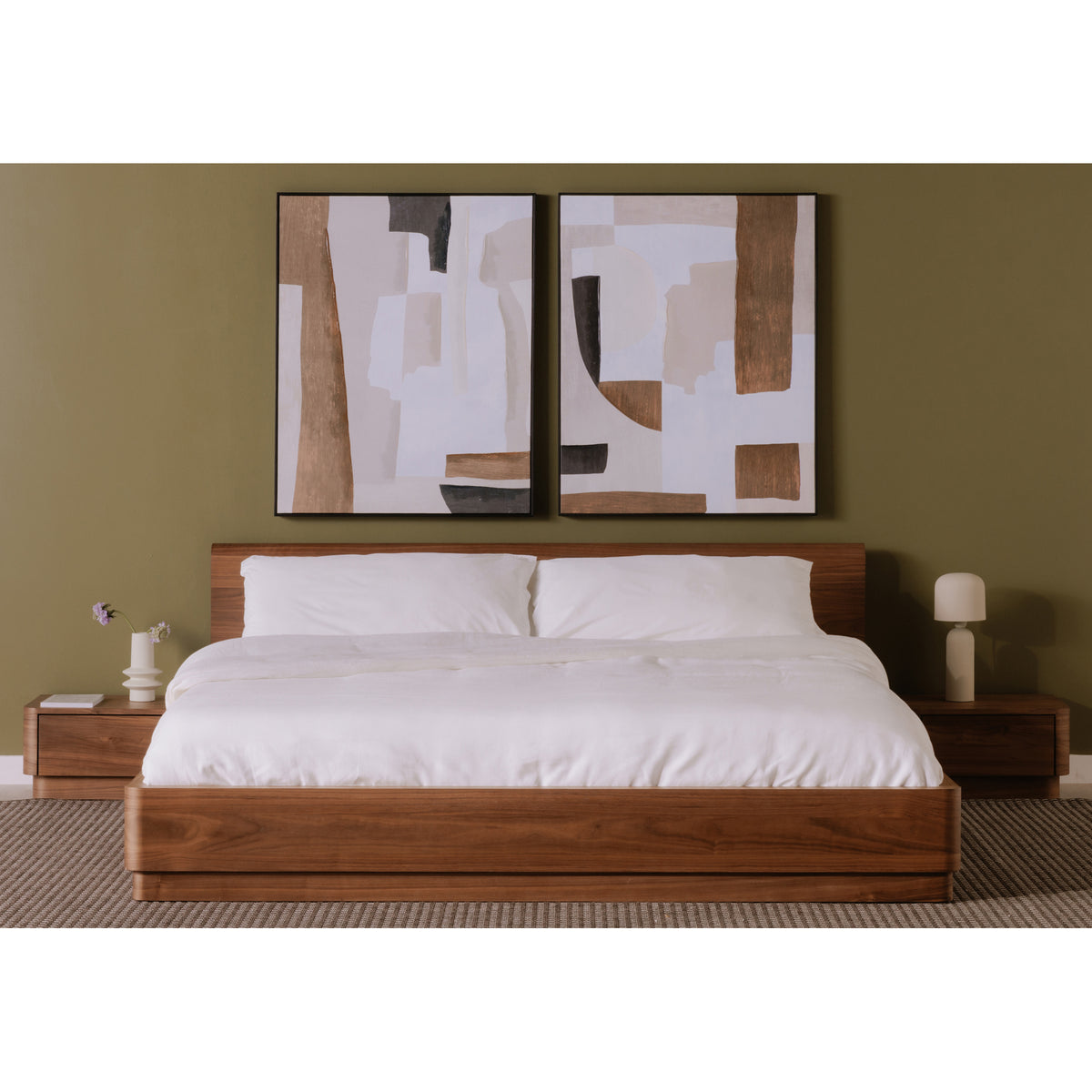 Round Off Queen Bed Walnut Brown - image 12