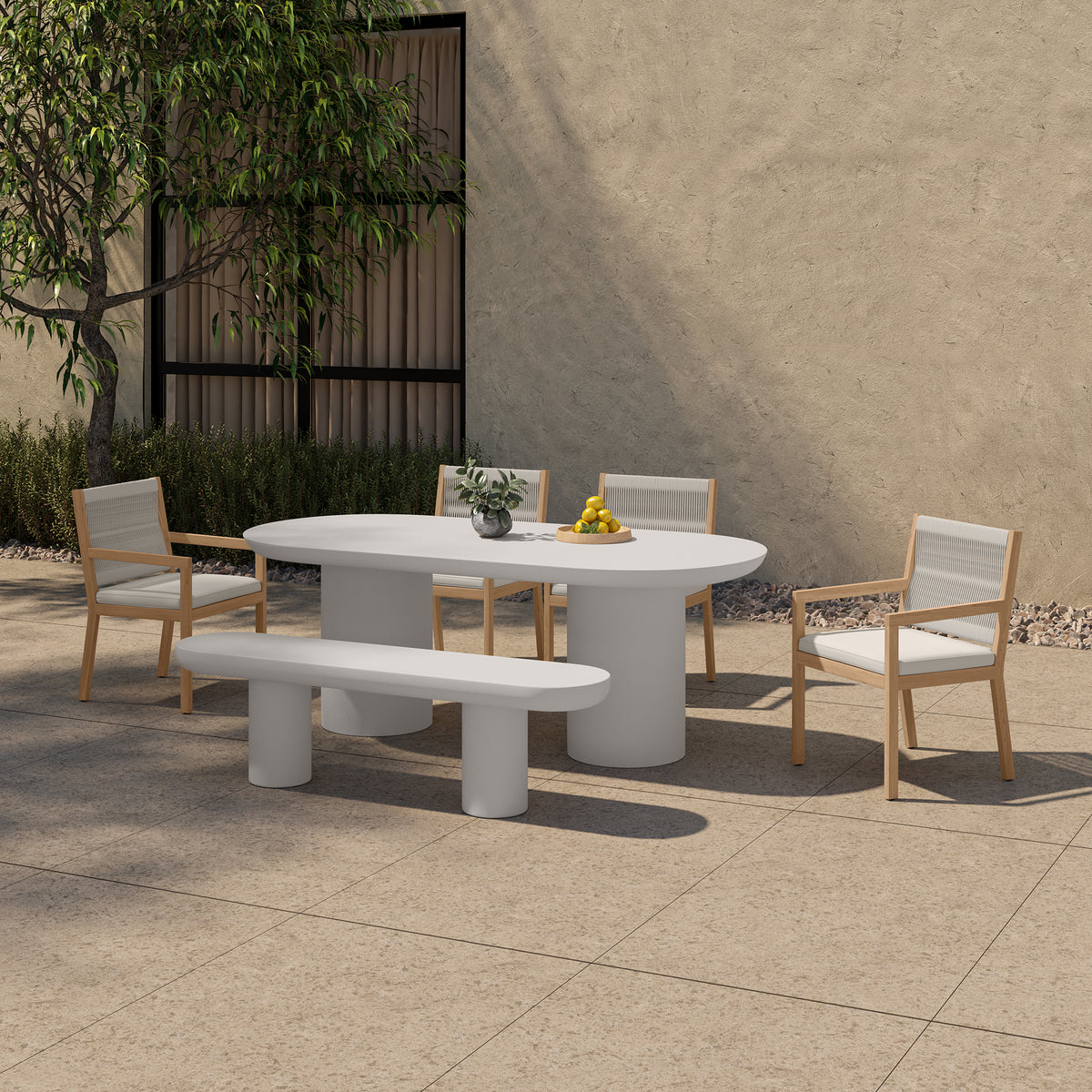 Rocca Bench Cream view 7