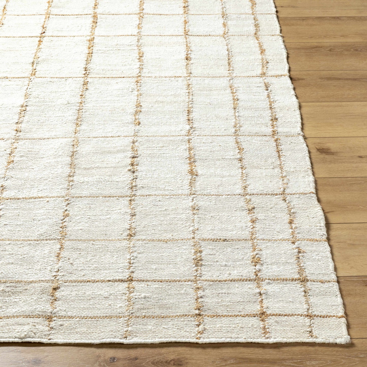 Zared Checkered Jute Area Rug