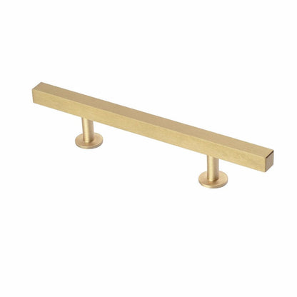 Lew's Square Bar Cabinet Knobs and Handles in Brushed Brass.