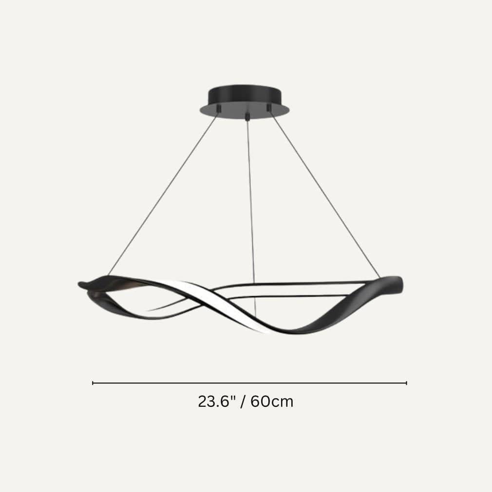 Residence Supply A - Black - 1 Ring - 23.6" / 60cm - 42W / Warm White (3000K) Aaliyah Chandelier
