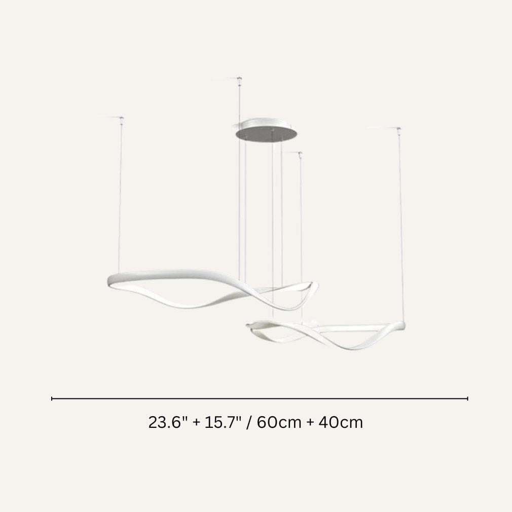 Residence Supply A - White - 2 Rings - 23.6" + 15.7" / 60cm + 40cm - 70W / Warm White (3000K) Aaliyah Chandelier