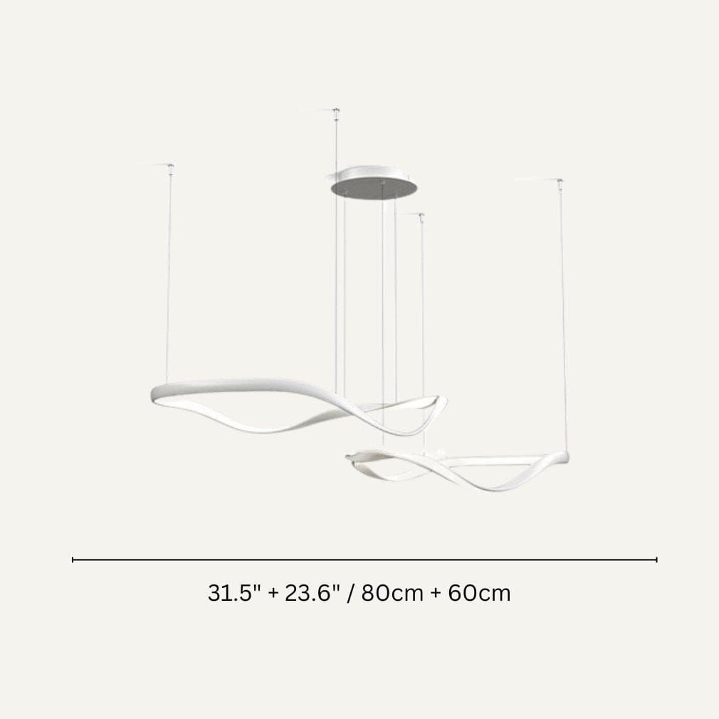 Residence Supply A - White - 2 Rings - 31.5" + 23.6" / 80cm + 60cm - 98W / Warm White (3000K) Aaliyah Chandelier