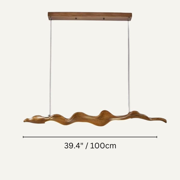 Residence Supply Natural Wood / 39.4" / 100cm - Color Adjustable without Remote Control Aamin Pendant Light