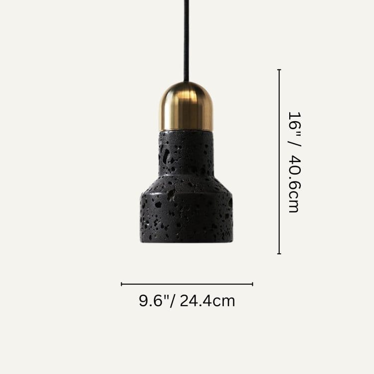 Residence Supply 9.6" x 16" / 24.4cm x 40.cm - 40W / Gold Abon Pendant Light