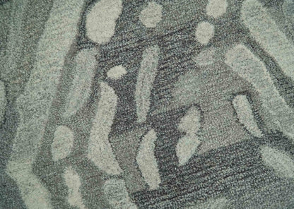 Abstract Modern Hand Tufted 2x3, 3x5, 5x8, 6x9, 8x10 and 9x12 Woolen Beige, Silver and Gray Area Rug | MIR3.