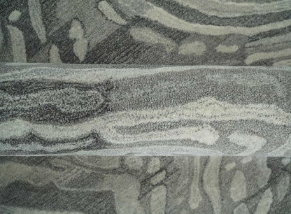 Abstract Modern Hand Tufted 2x3, 3x5, 5x8, 6x9, 8x10 and 9x12 Woolen Beige, Silver and Gray Area Rug | MIR3.
