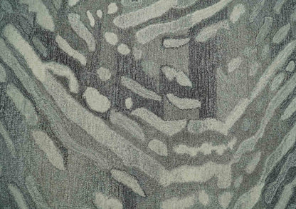 Abstract Modern Hand Tufted 2x3, 3x5, 5x8, 6x9, 8x10 and 9x12 Woolen Beige, Silver and Gray Area Rug | MIR3.