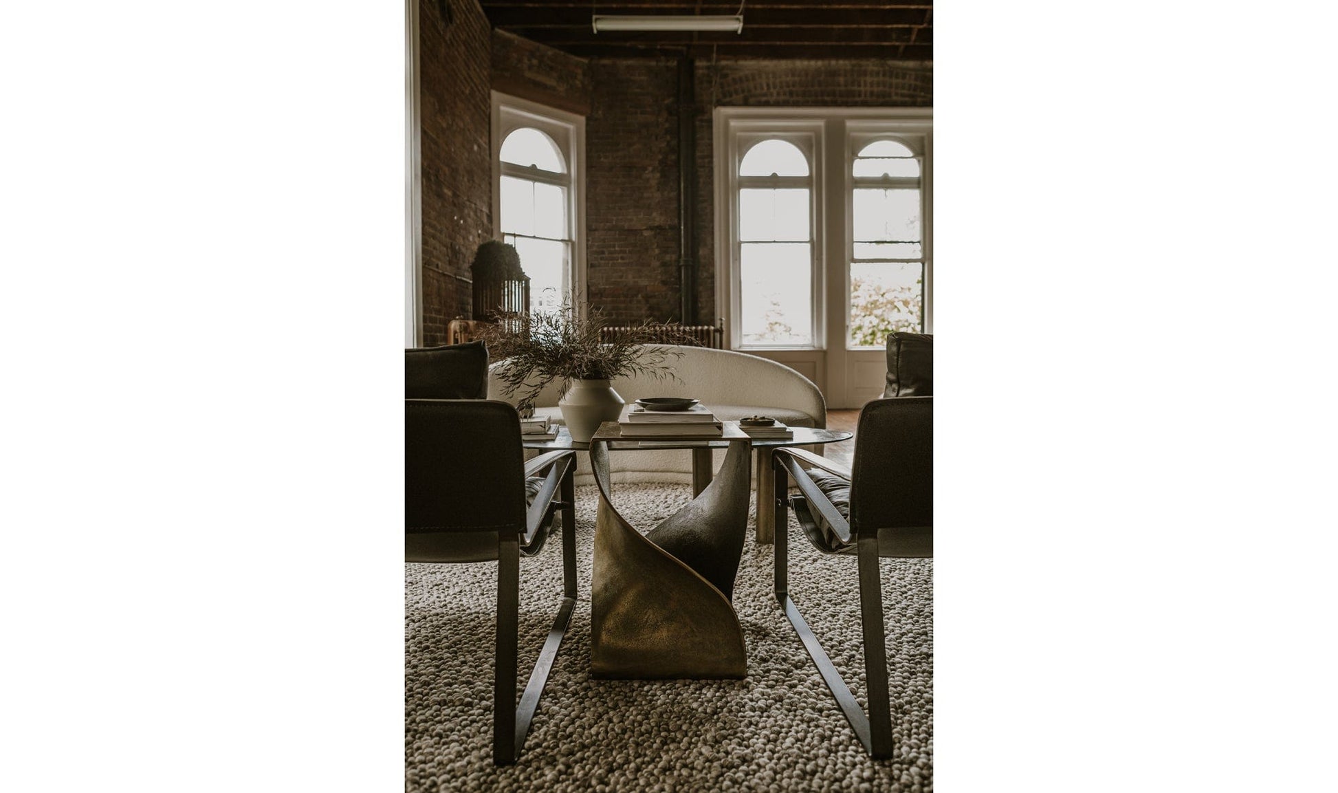 Moe's Home Collection Accent Tables Twist Accent Table Brass Twist Accent Table Brass