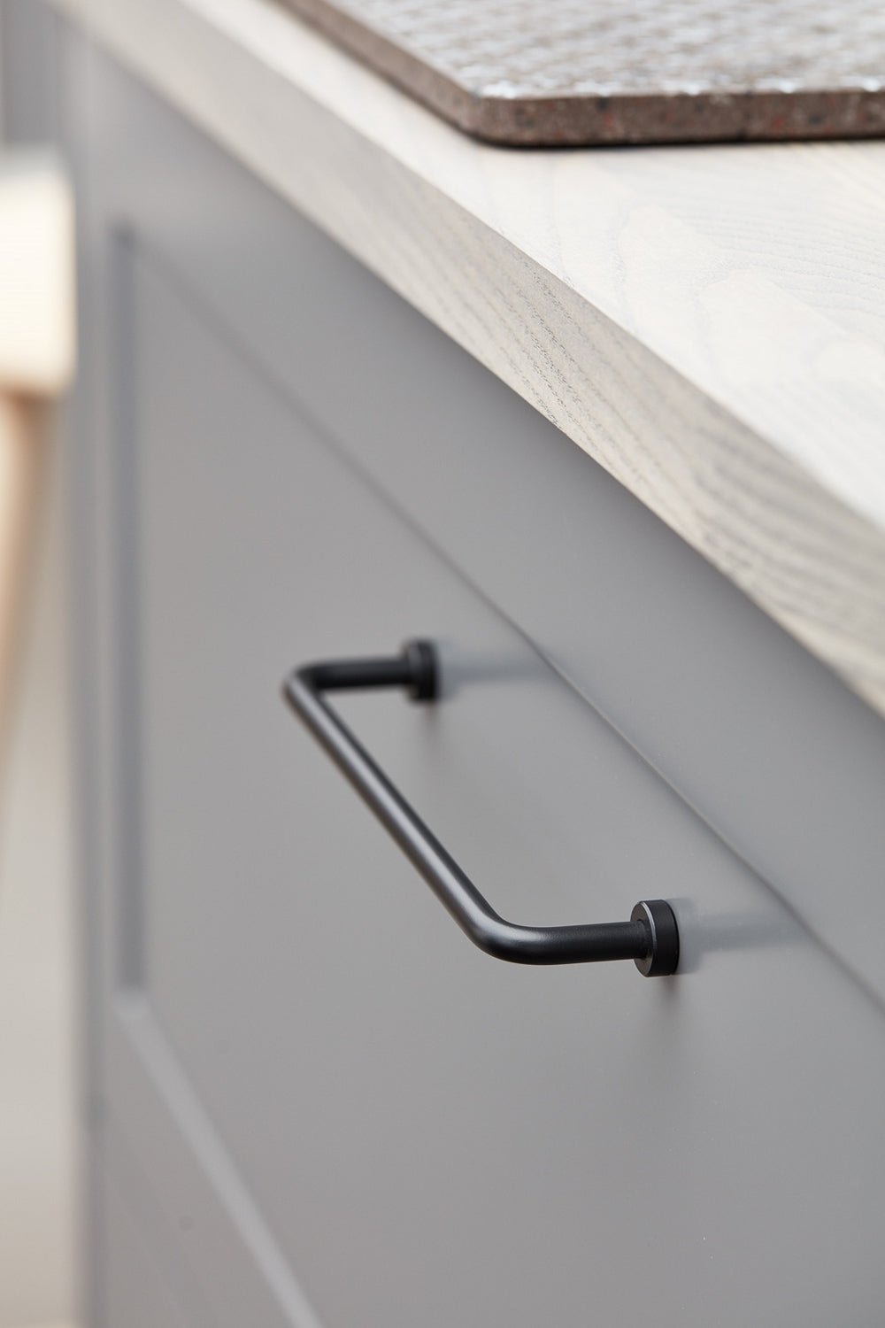 Matte Black "Lounge" Cabinet Knob and Wire Drawer Pulls