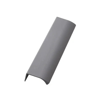 Grey Textured "Edge Straight" Tab Drawer Pulls