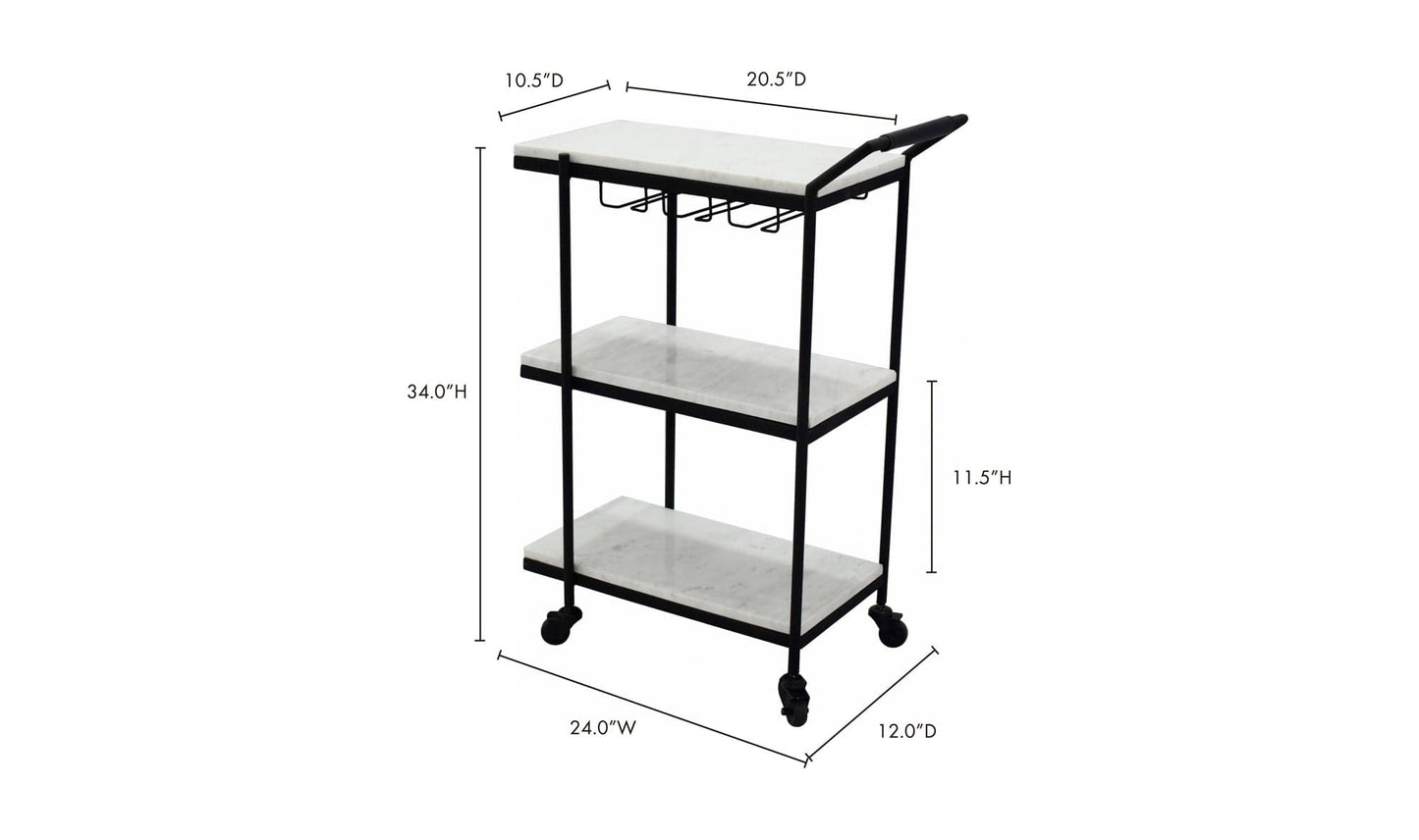 The Carpentry Shop Co. After Hours Bar Cart White After Hours Bar Cart White
