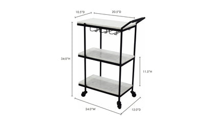 The Carpentry Shop Co. After Hours Bar Cart White After Hours Bar Cart White