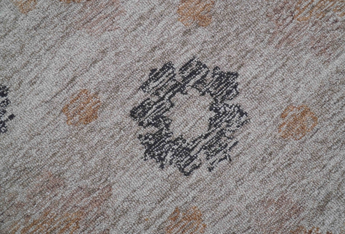 Alexa Custom Made Traditional Oushak Beige Hand Tufted wool rug.
