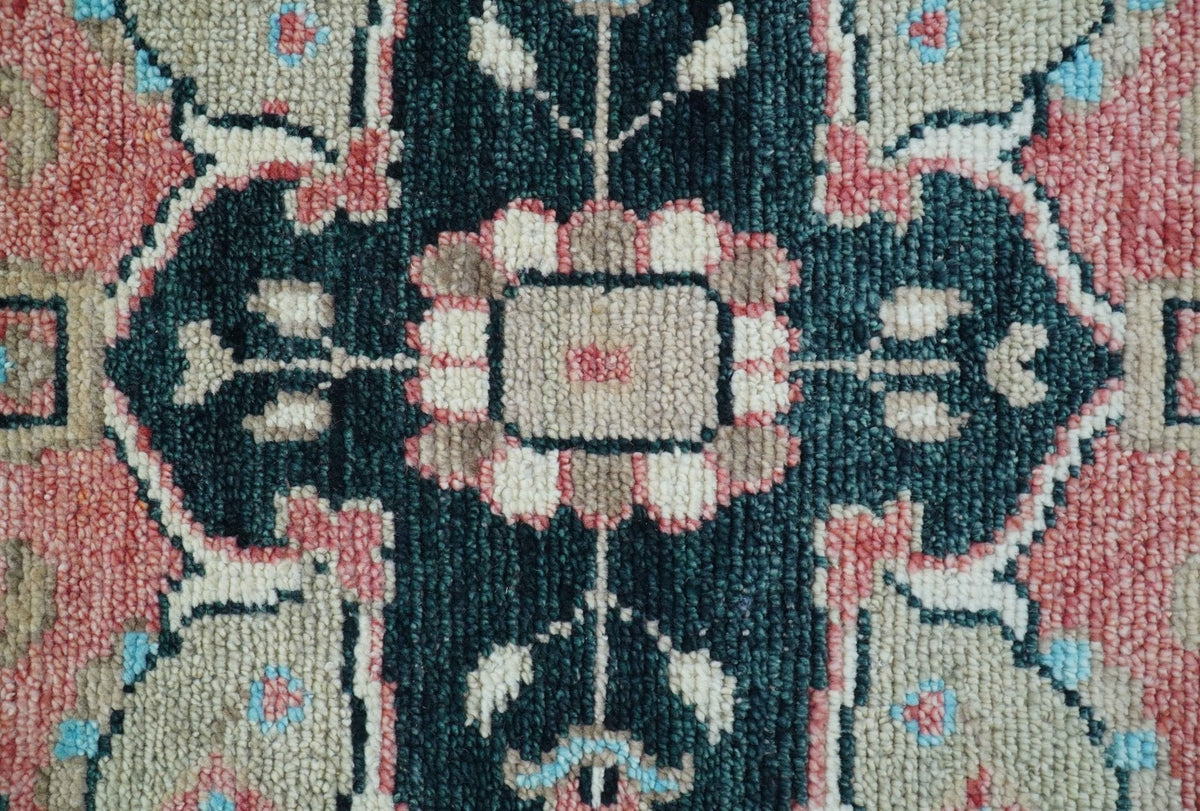 Allure Custom Made Turkish Design Beige Hand Knotted Wool Rug.