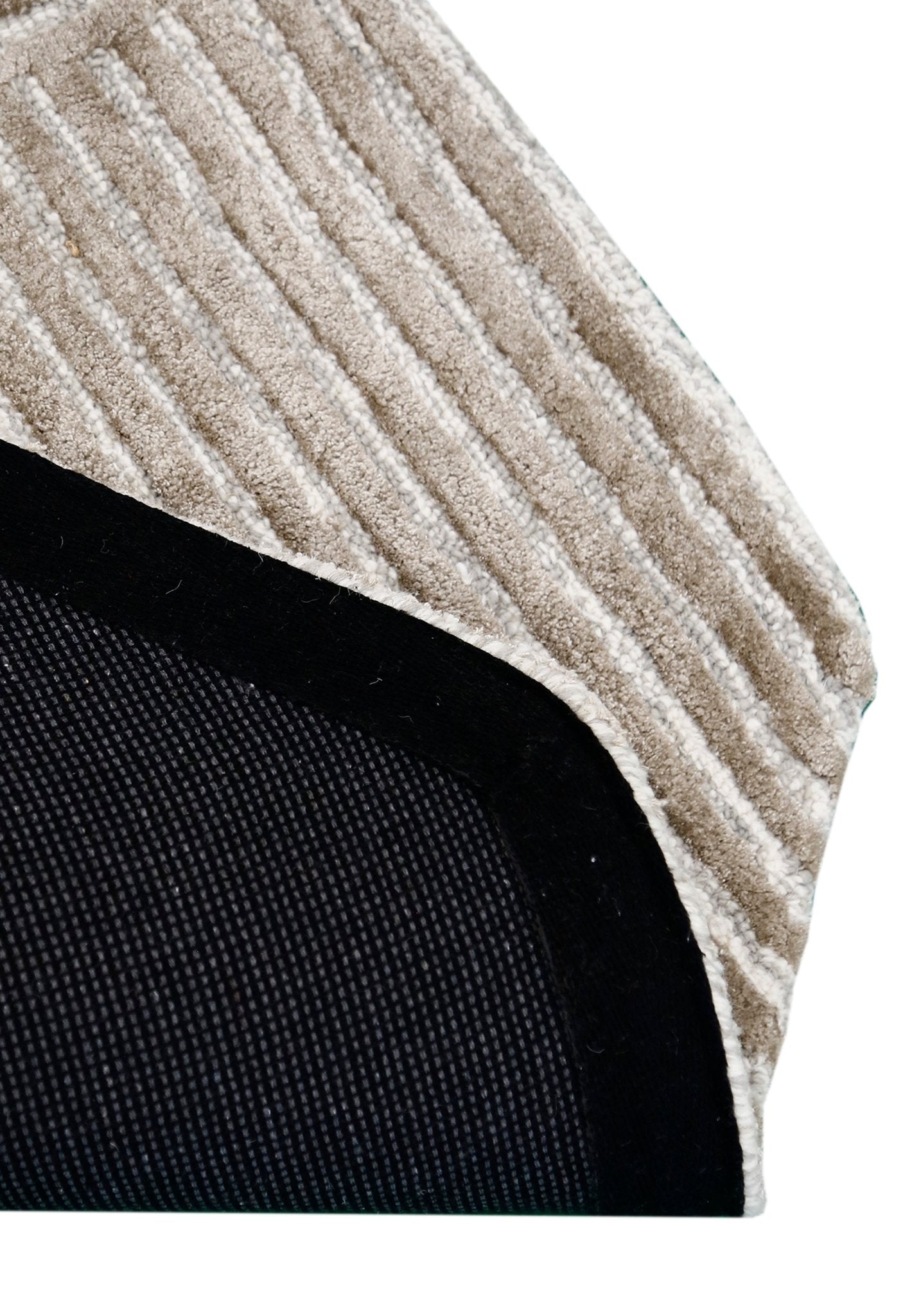 Amber Modern Geometrical Beige Hand Tufted Wool Rug