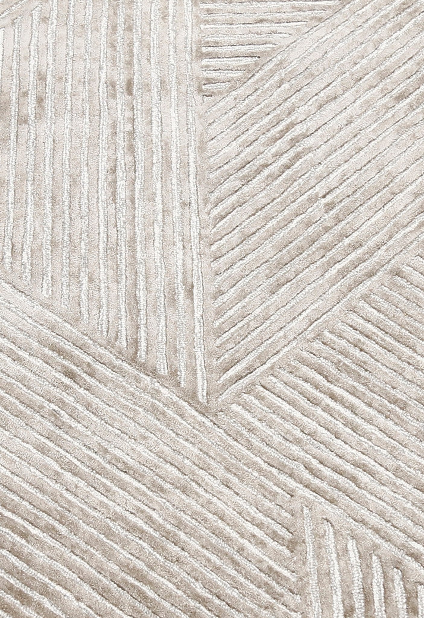 Amber Modern Geometrical Beige Hand Tufted Wool Rug