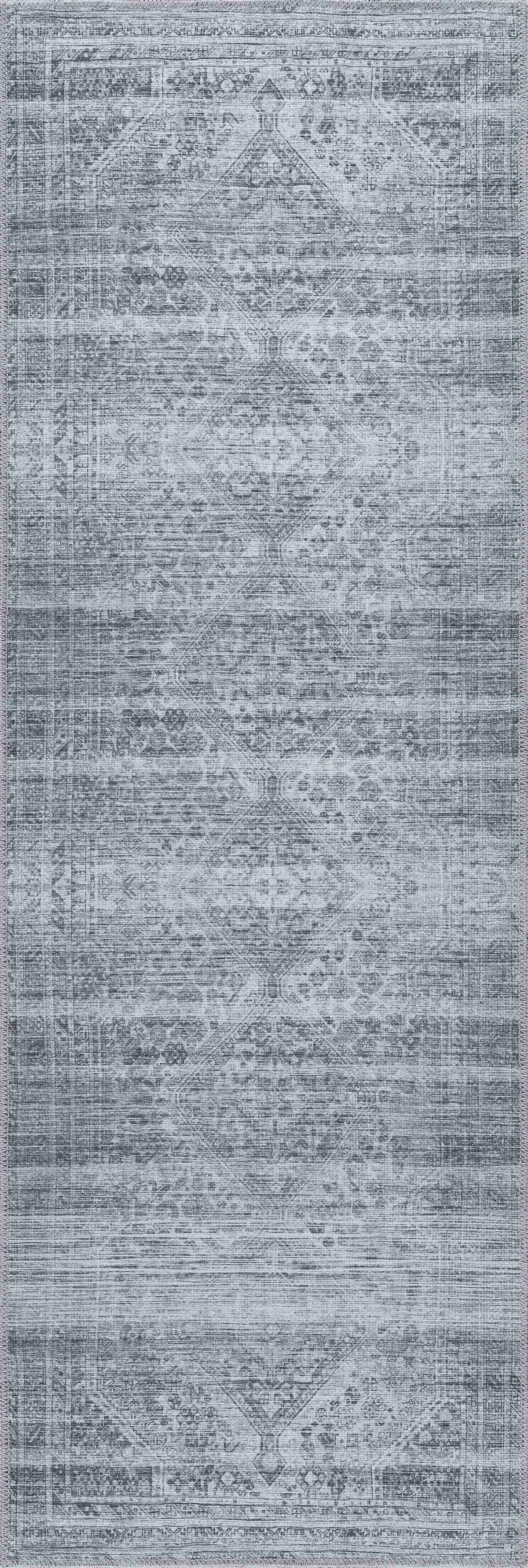 Barny Gray Blue Washable Rug - Clearance.