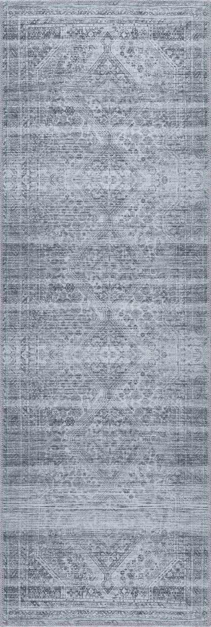 Barny Gray Blue Washable Rug - Clearance.