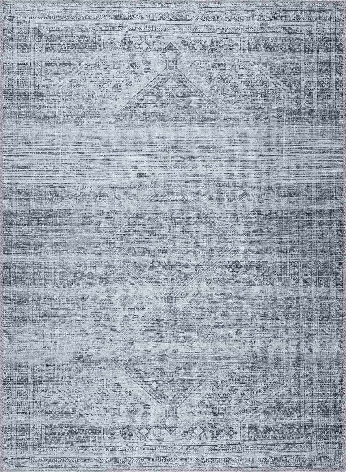 Barny Gray Blue Washable Rug - Clearance.