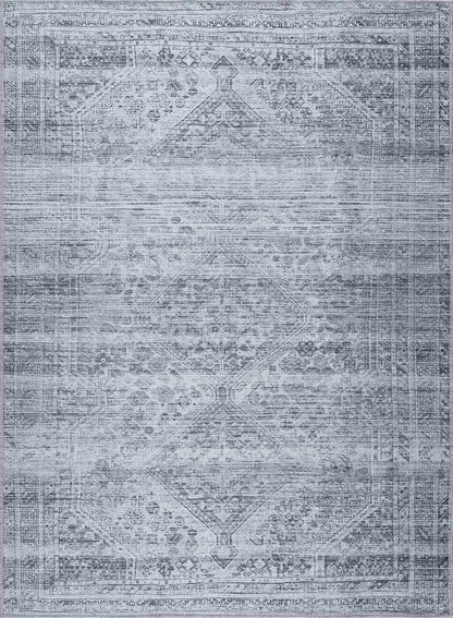 Barny Gray Blue Washable Rug - Clearance.