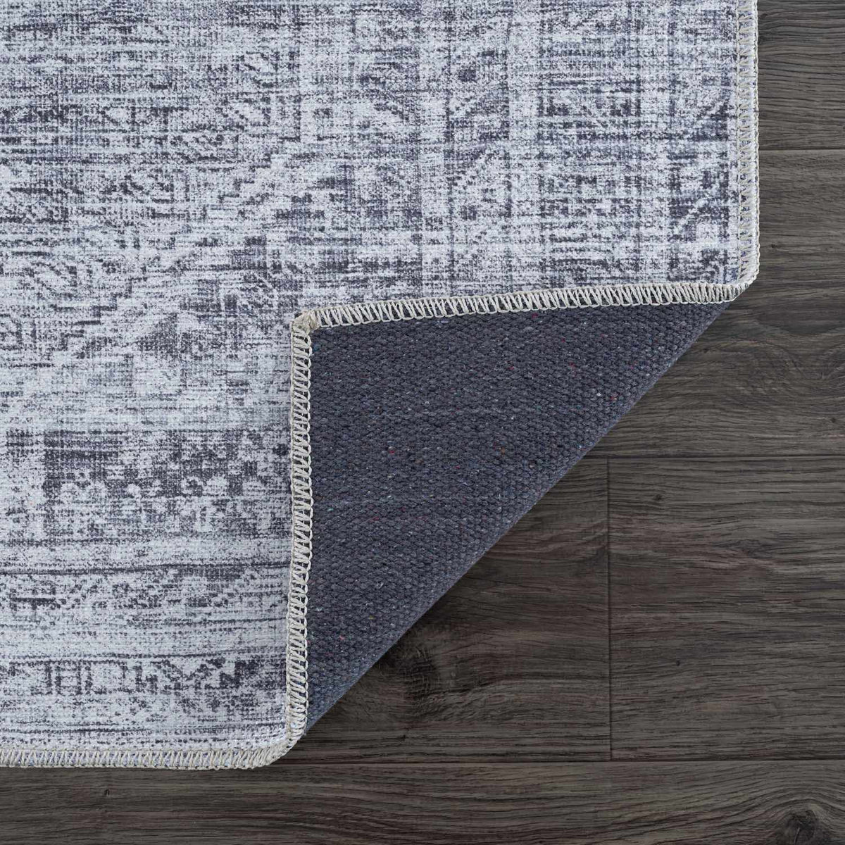 Barny Gray Blue Washable Rug - Clearance.