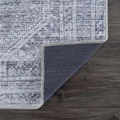 Barny Gray Blue Washable Rug - Clearance.