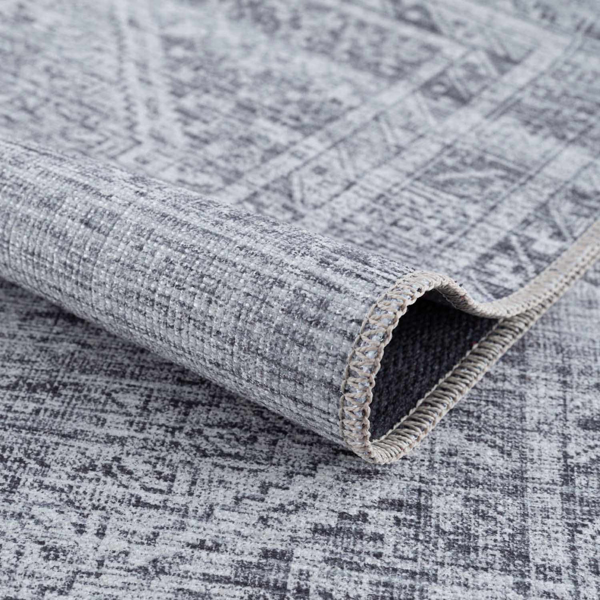 Barny Gray Blue Washable Rug - Clearance.