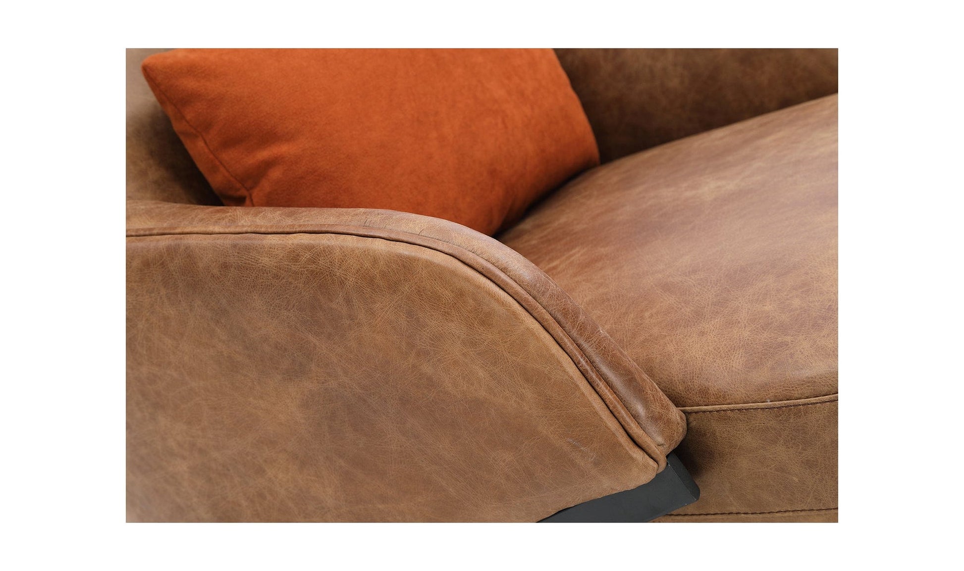 The Carpentry Shop Co. AMOS LEATHER ACCENT CHAIR OPEN ROAD BROWN LEATHER AMOS LEATHER ACCENT CHAIR OPEN ROAD BROWN LEATHER