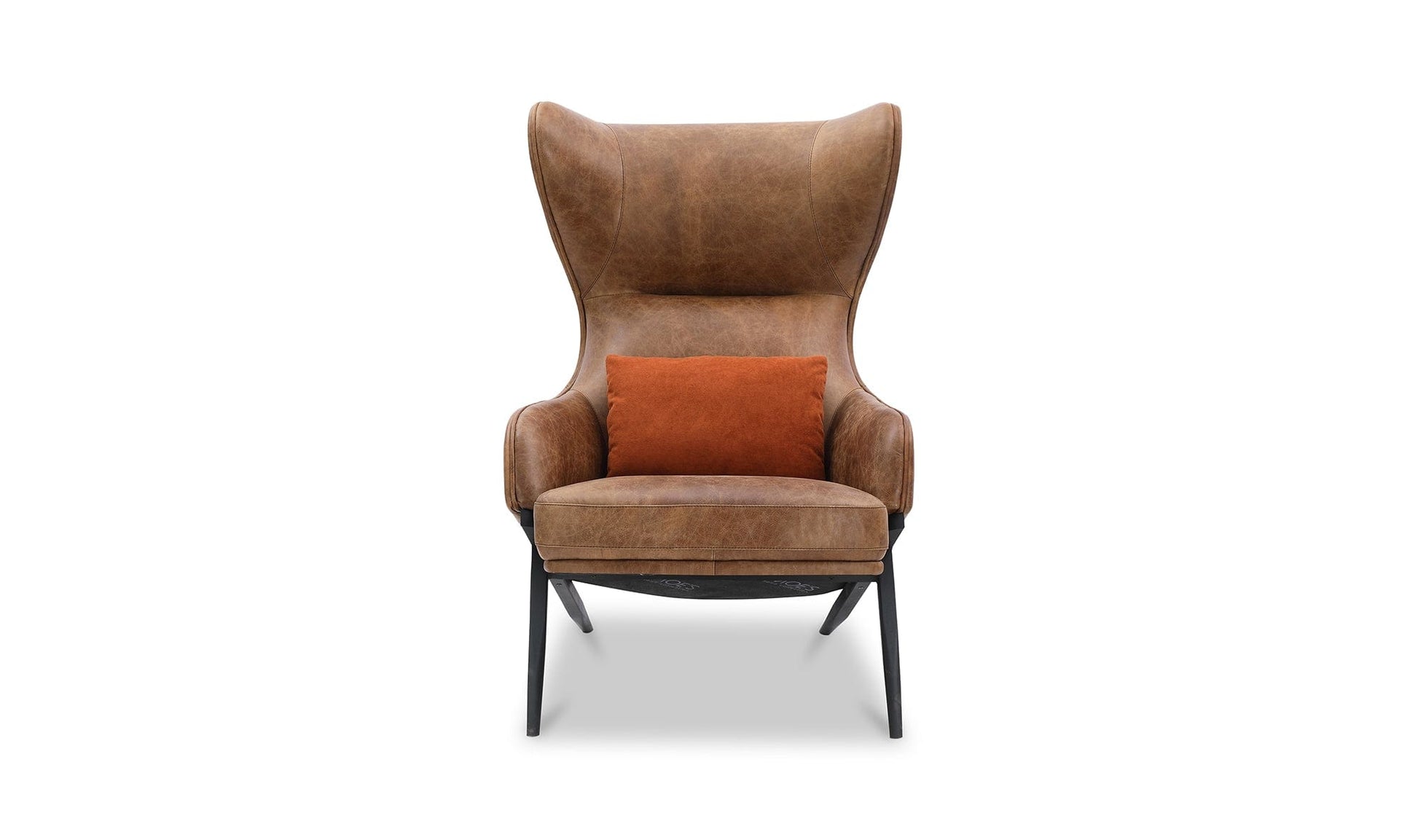 The Carpentry Shop Co. AMOS LEATHER ACCENT CHAIR OPEN ROAD BROWN LEATHER AMOS LEATHER ACCENT CHAIR OPEN ROAD BROWN LEATHER