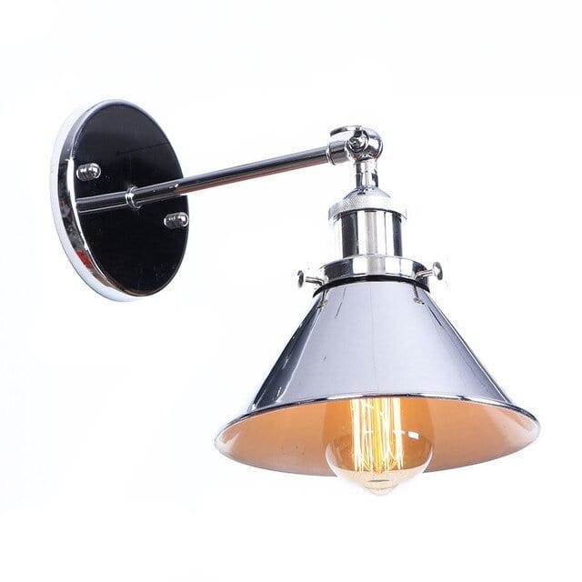 Residence Supply Silver Wide Cone / 4W Ancien Wall Lamp